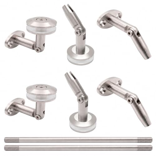 PRIOstahl Beschlagsatz Glasvordach Edelstahl V2A Komplett-Set