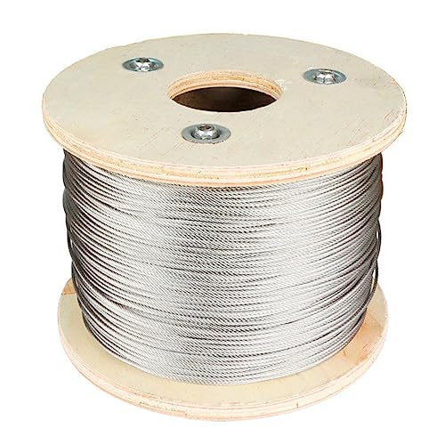 PRIOstahl Drahtseil 6 mm 50 Meter Edelstahlseil V4A 7x7