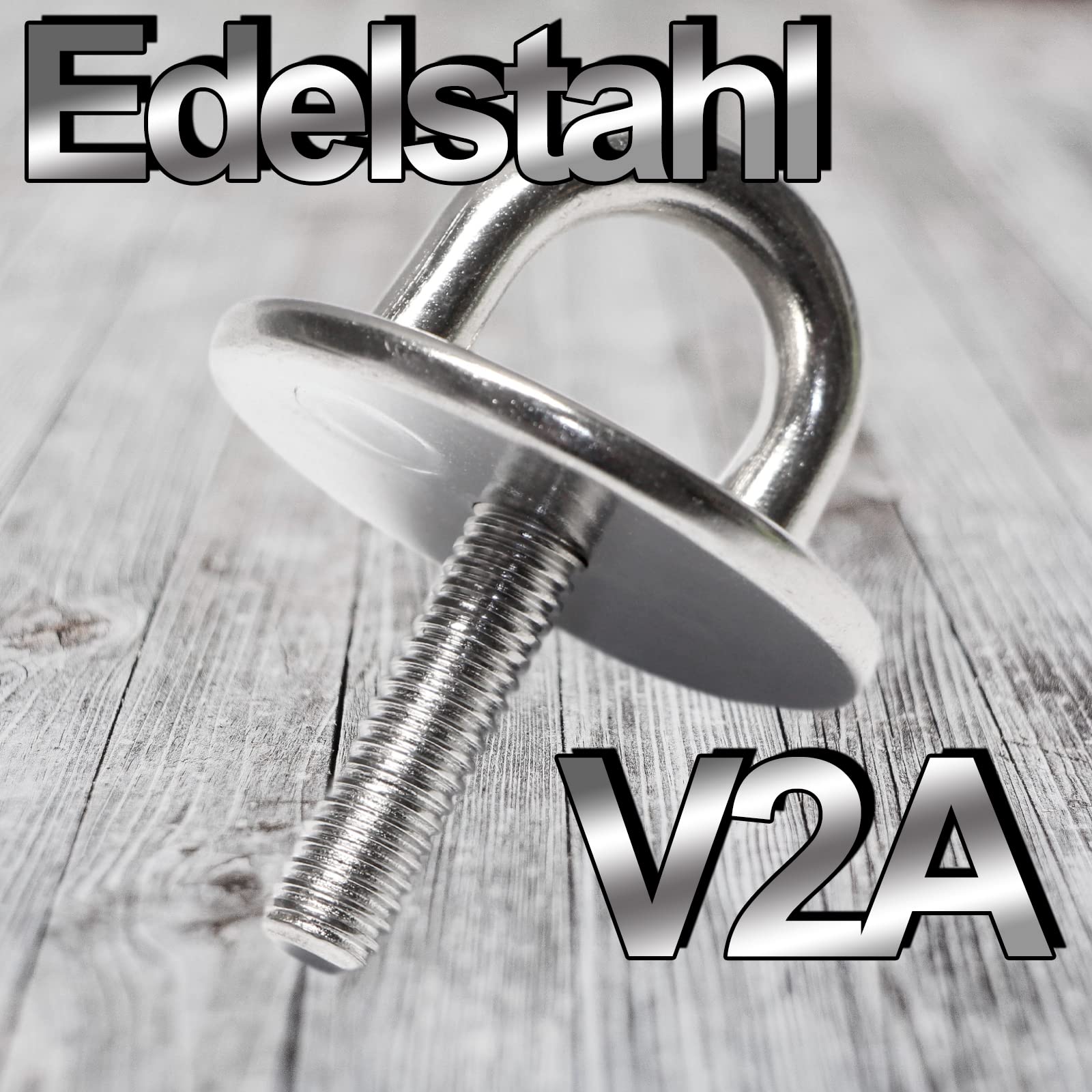 PRIOstahl Augplatte M8 Bügel 1 Stück Edelstahl V2A