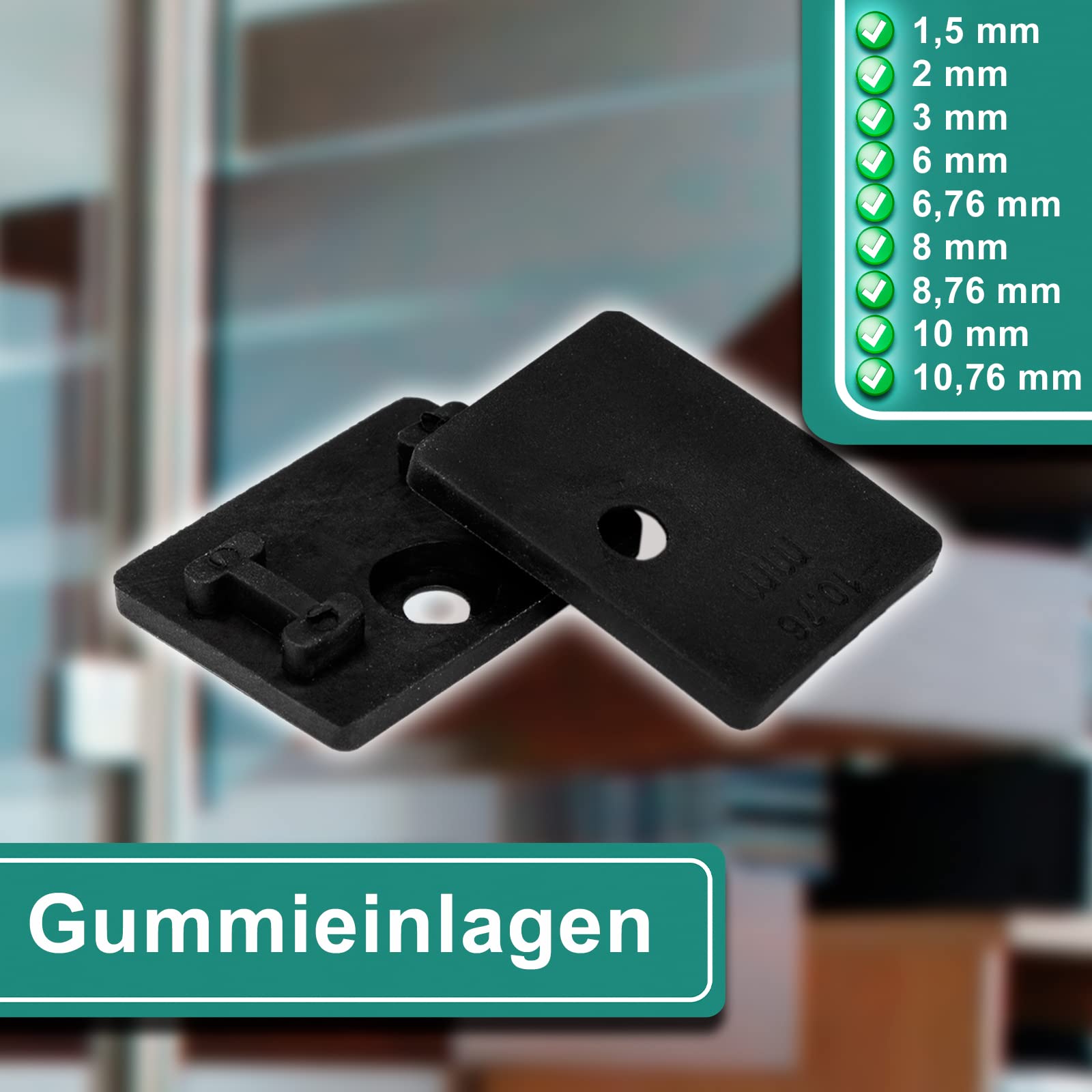 PRIOstahl Geländerbau Glashalter Flach 3mm 4 Stück V2A