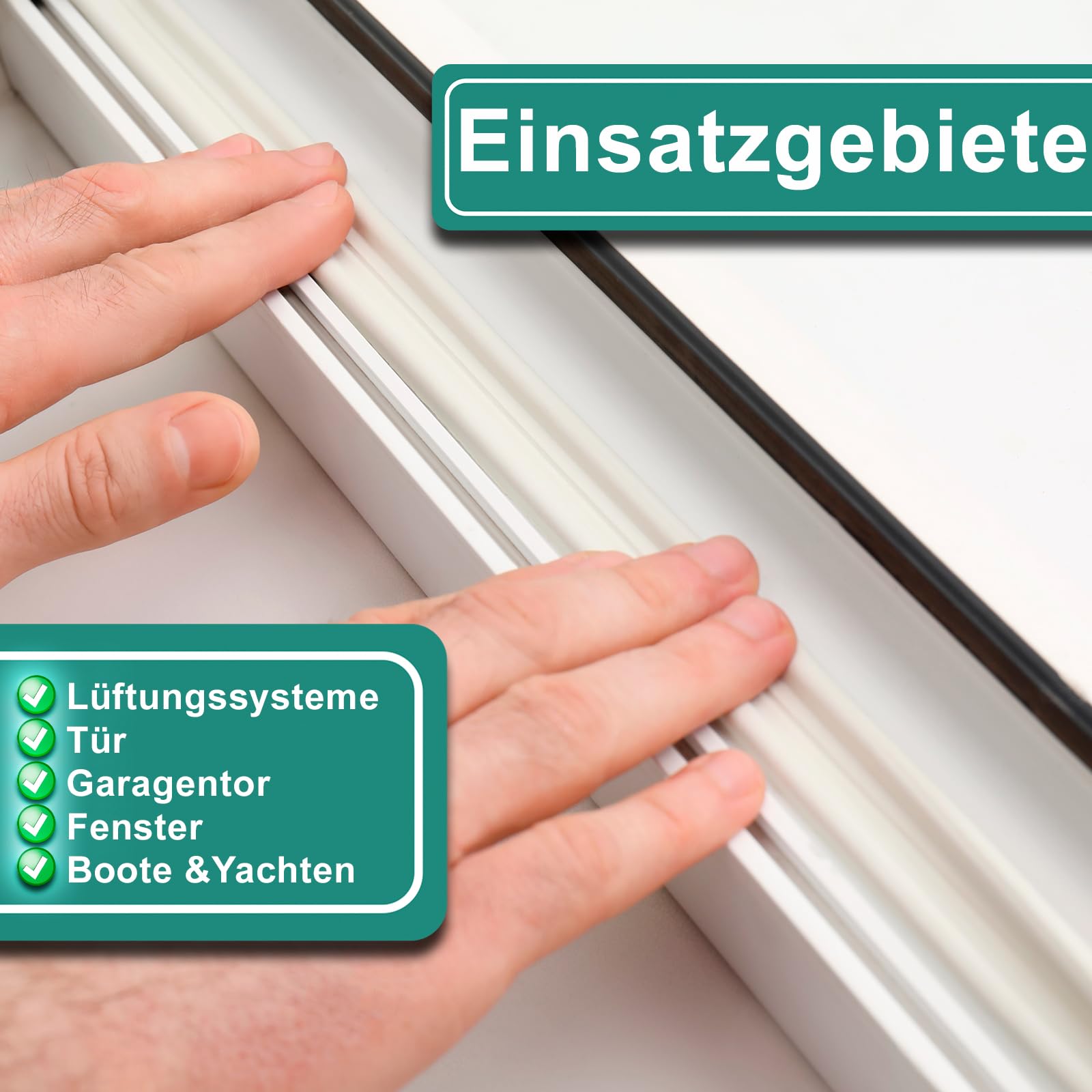 PRIOstahl Fensterdichtung selbstklebend weiss 50m P-Profil