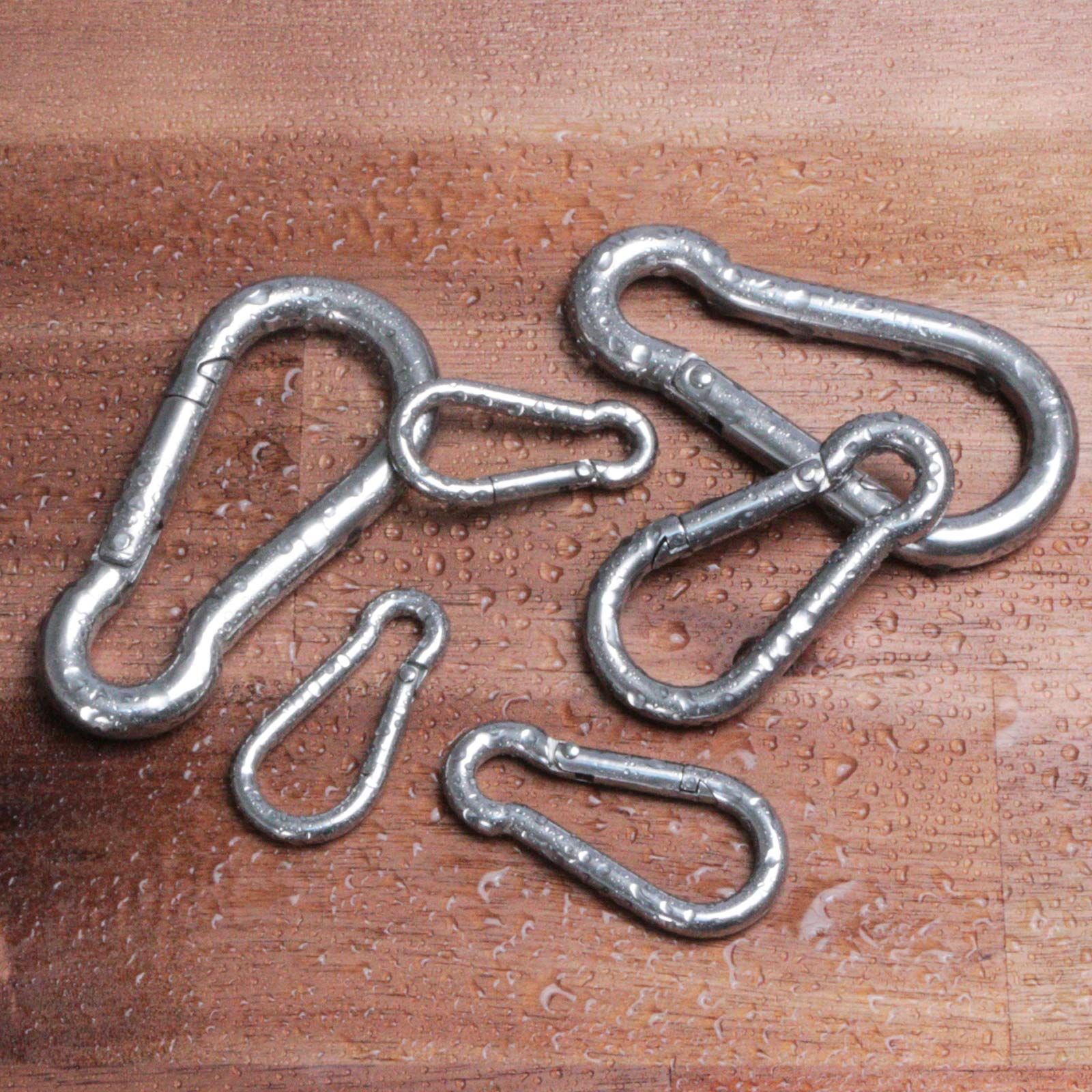PRIOstahl Karabiner Edelstahl 4x40mm V4A 5 Stück rostfrei