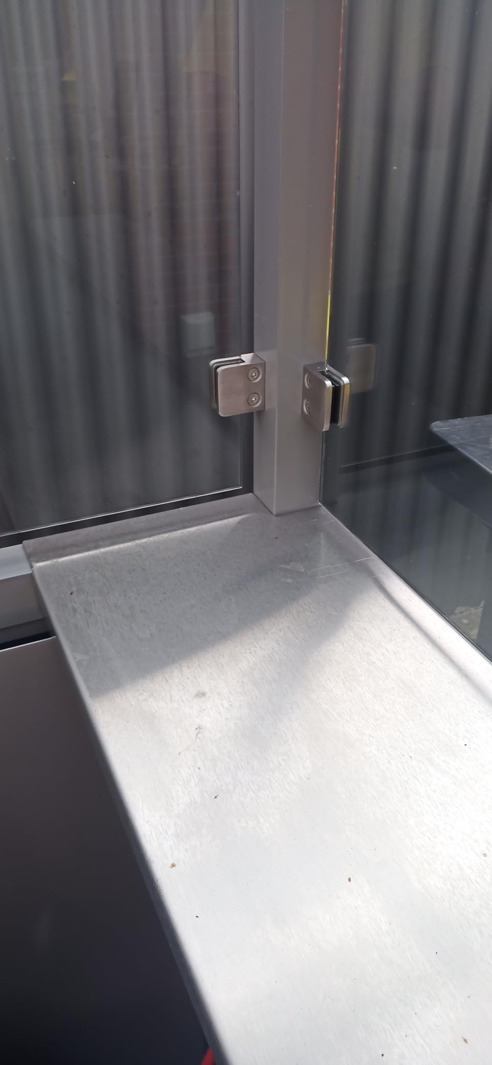 PRIOstahl Glashalter Flach 8mm Edelstahl V2A 45mm 4 Stück