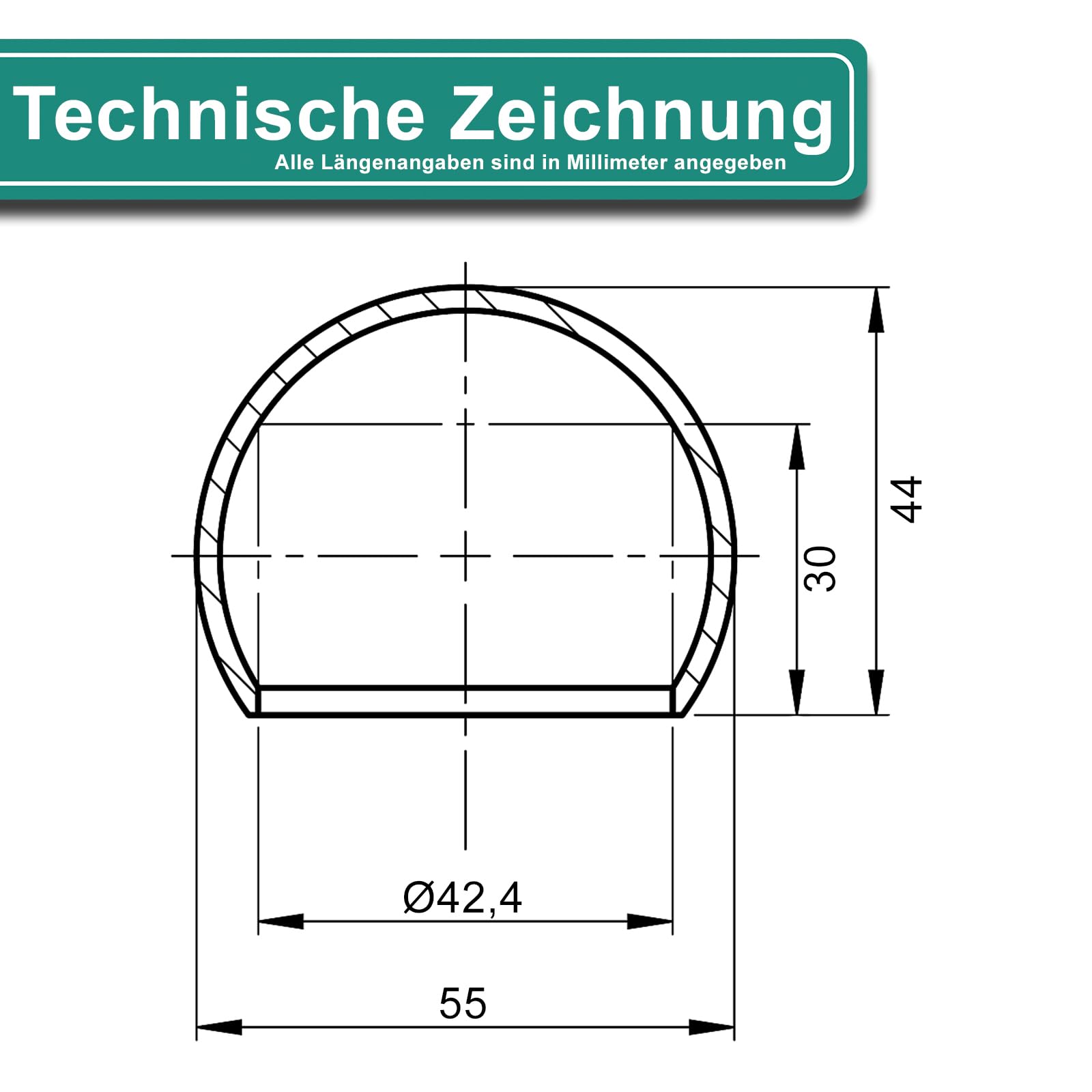 PRIOstahl Geländerbau Rohrstopfen 42,4mm V2A 1 Stück