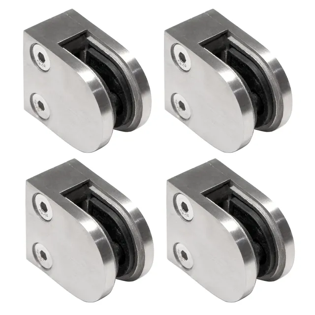 PRIOstahl Glashalter Glasklemmen 6 mm flach 4 Stück