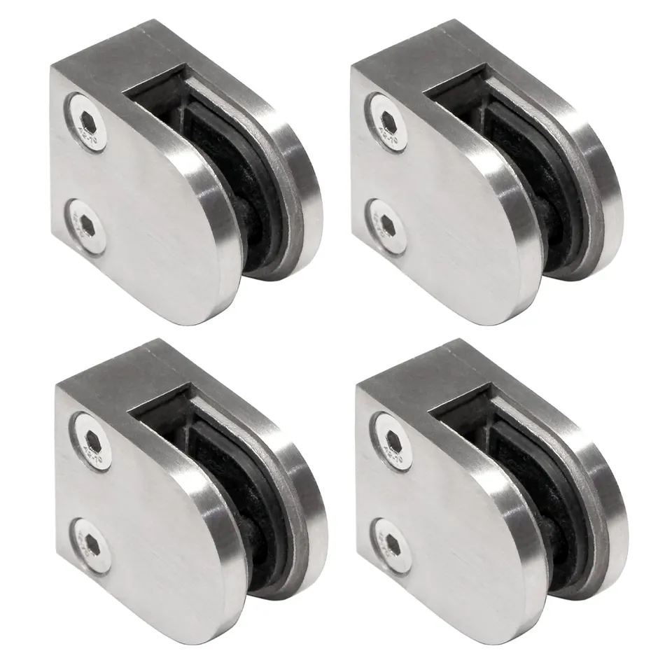 PRIOstahl Glashalter Glasklemmen 6 mm flach 4 Stück
