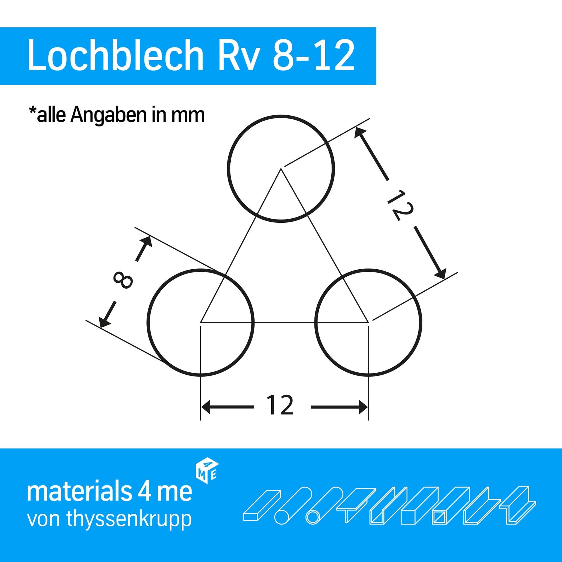 thyssenkrupp Lochblech Alu QG10-15 2mm 1500x500mm