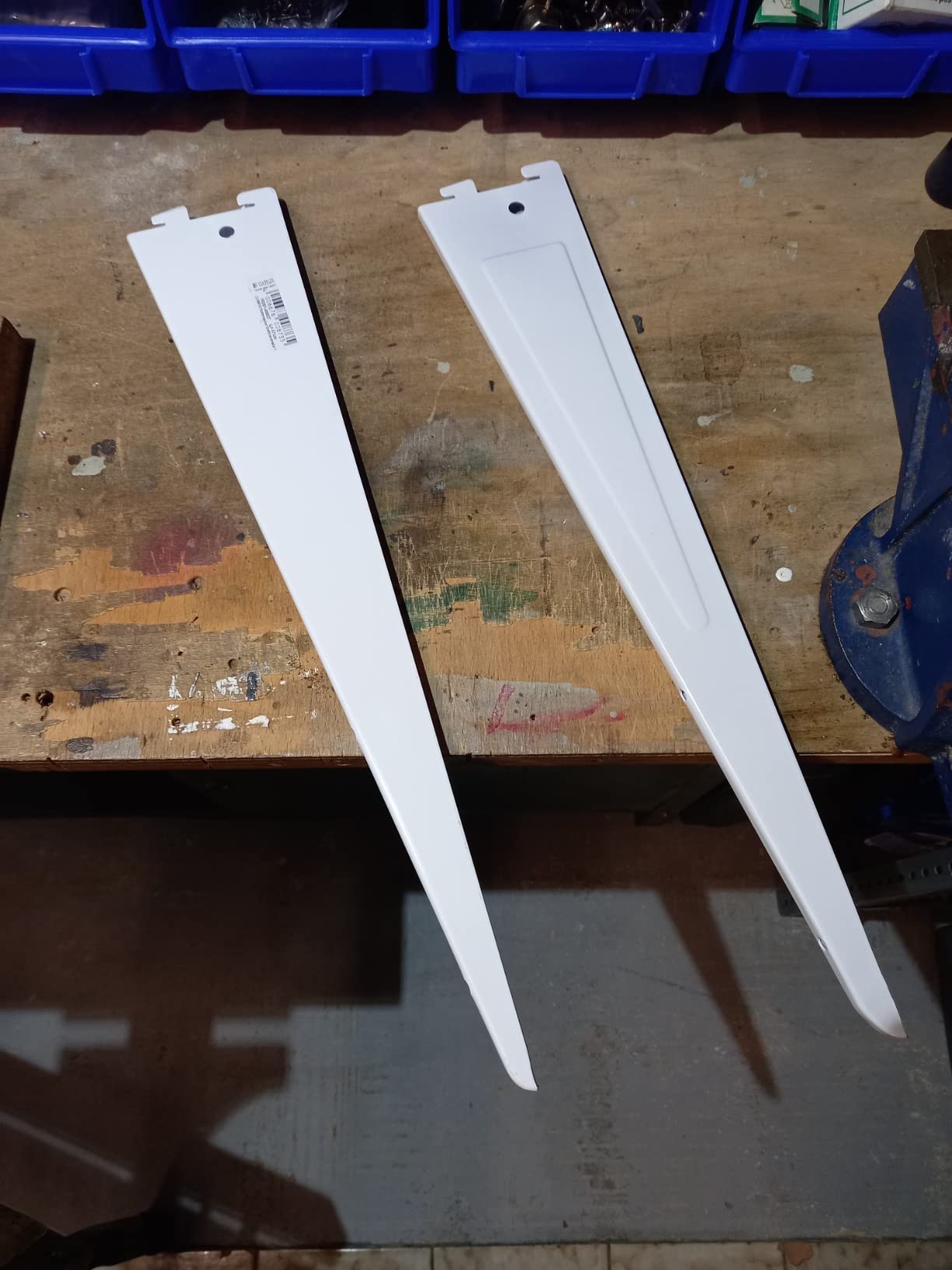 PRIOstahl Regalträger Weiß 600mm 10er Set 1-reihig Stahl