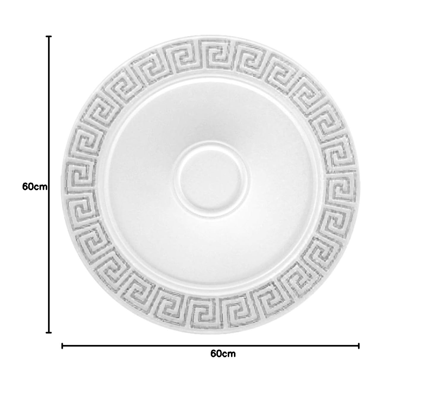Hexim R-30 Stuckrosette Ø 60 cm silber EPS