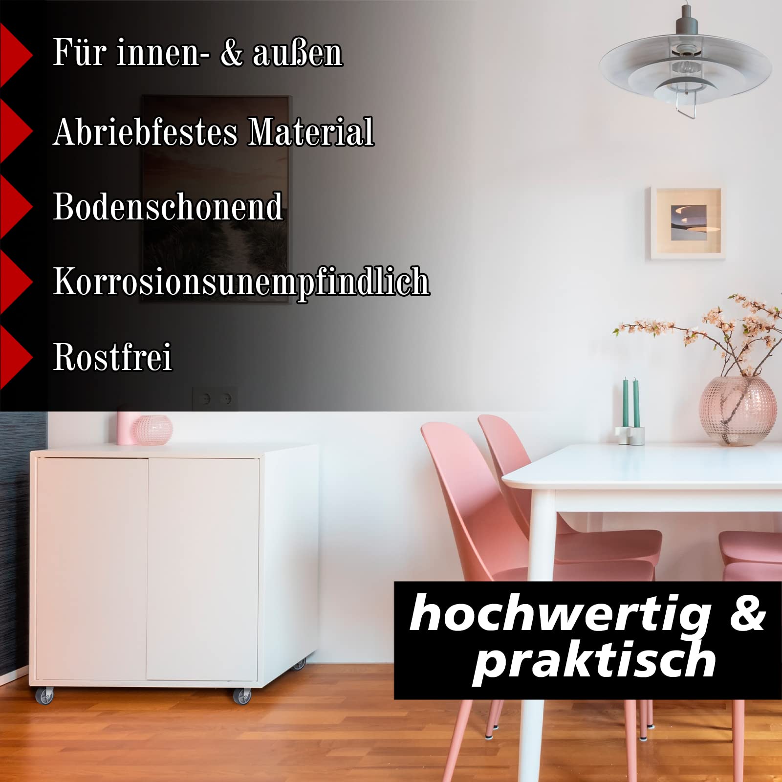 PRIOstahl Möbelrollen TPE 40 mm grau 4 Stück