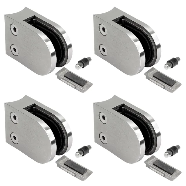 PRIOstahl Geländerbau Glashalter 42,4 mm 8,76 mm Edelstahl V2A 4 St