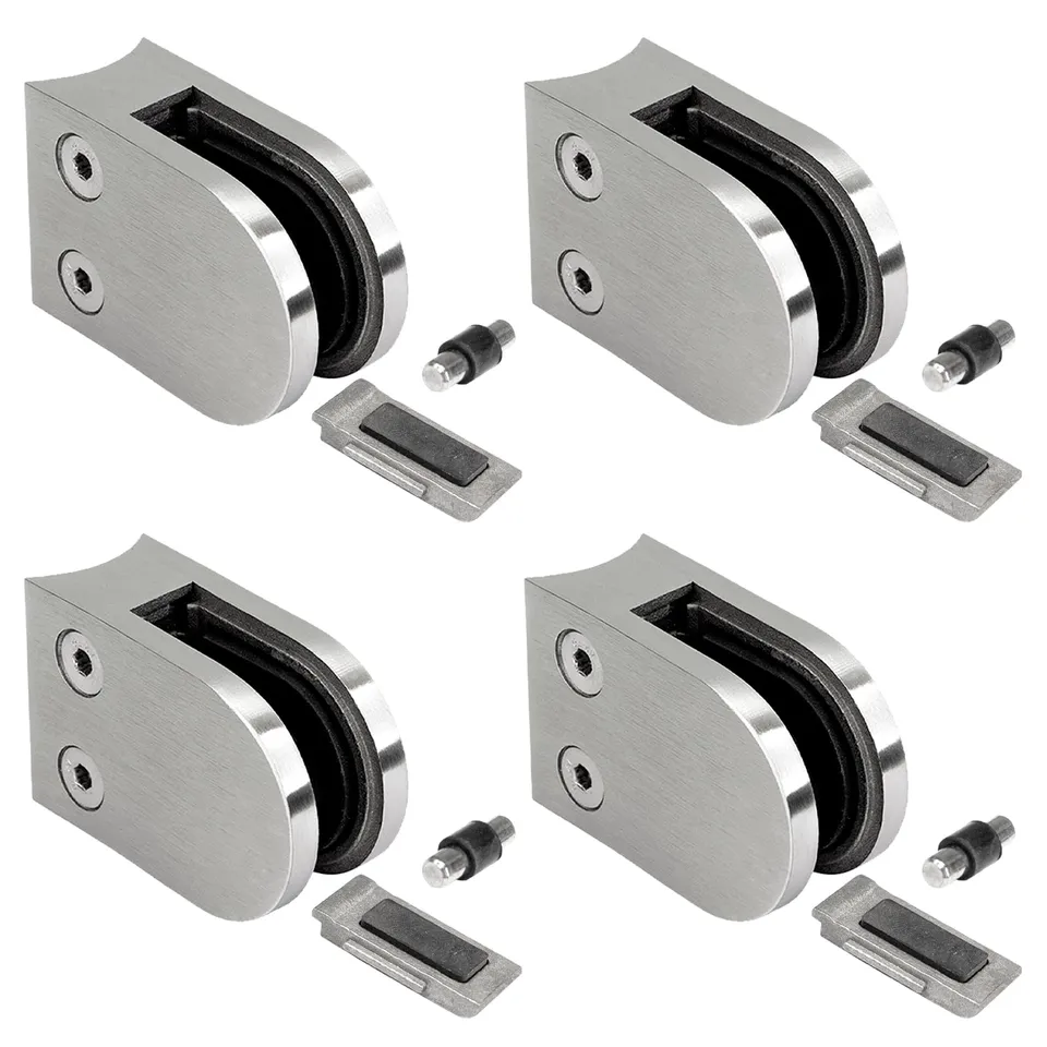 PRIOstahl Geländerbau Glashalter 42,4 mm 8,76 mm Edelstahl V2A 4 St