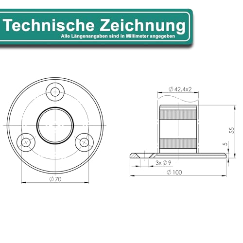 PRIOstahl Eckglashalter 90° V4A 10,76mm Edelstahl Glasklemme