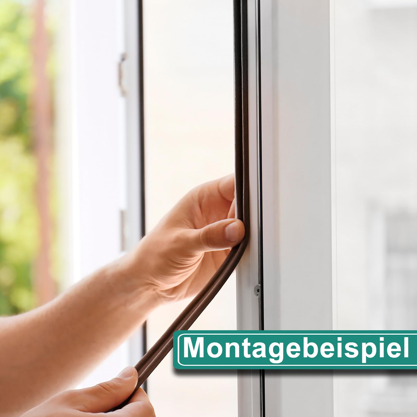 PRIOstahl Fensterdichtung selbstklebend P-Profil braun 50 m