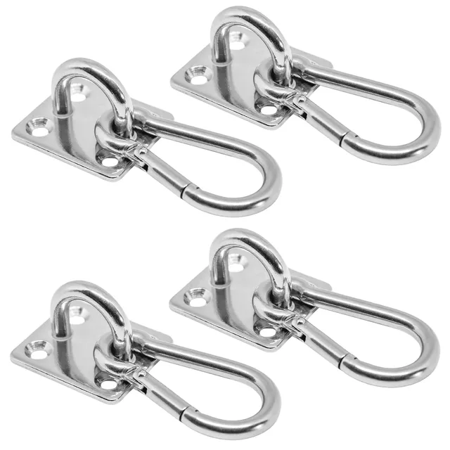 PRIOstahl Augplatte 50x40mm 4er Set mit Karabiner