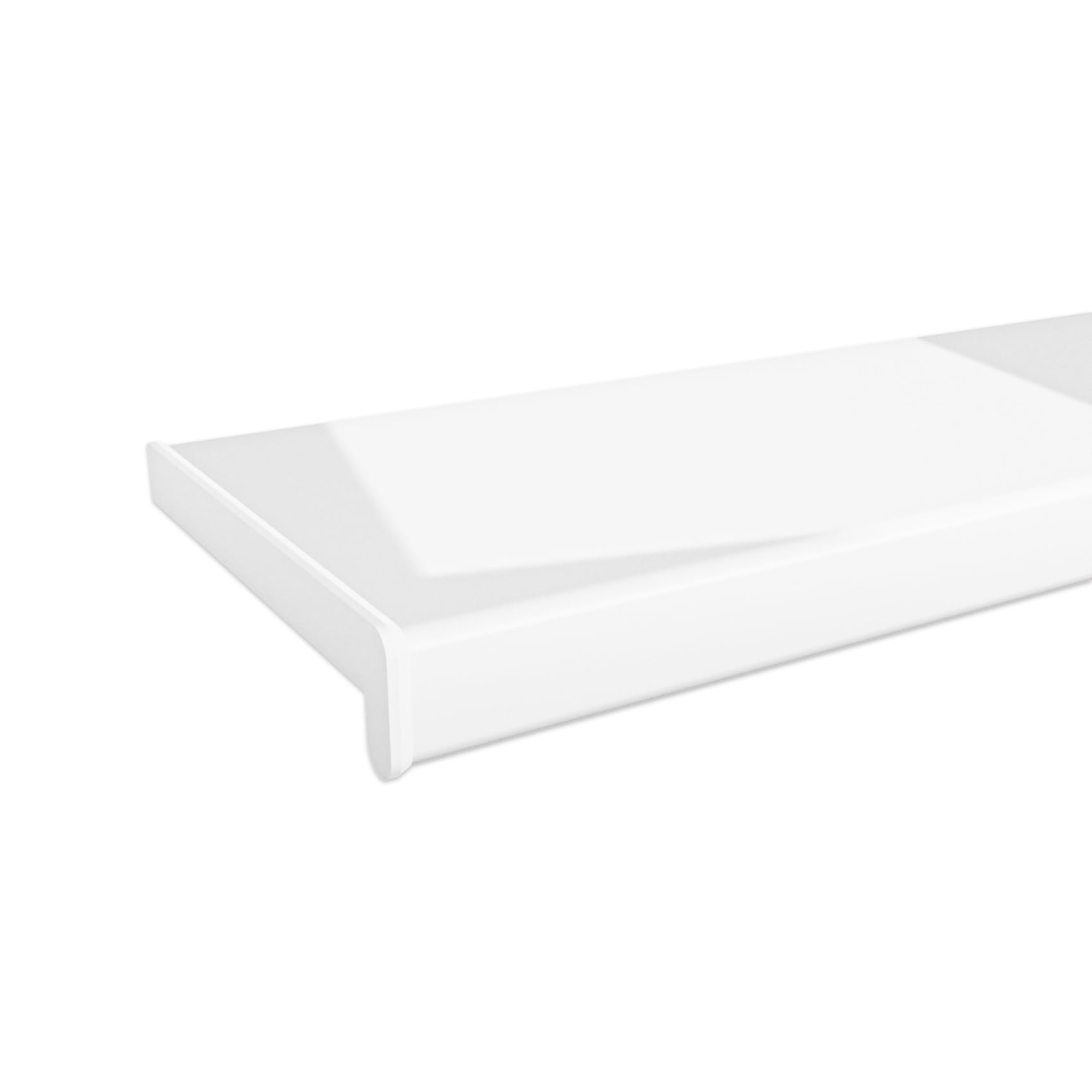 Hexim Fensterbank PVC 140x20 cm weiß glanz innen mit Endkappen