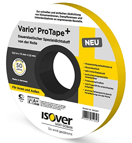 Isover Vario ProTape+ Dichtstoff Rolle 12,5 m innen/außen
