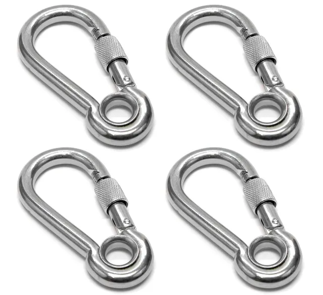 PRIOstahl Geländerbau Karabiner 4x40 mm V4A 4 Stück