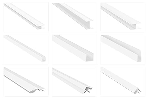 Hexim Bauen H-Profil HJ 261 Weiß PVC 10mm Aufnahme