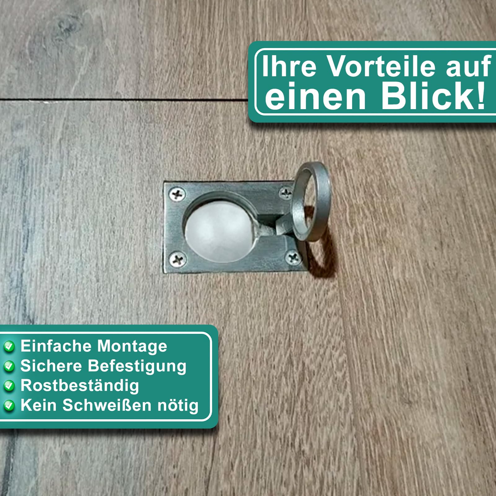 PRIOstahl Einlassgriff 48x39 mm Muldengriff 2 Stück V4A
