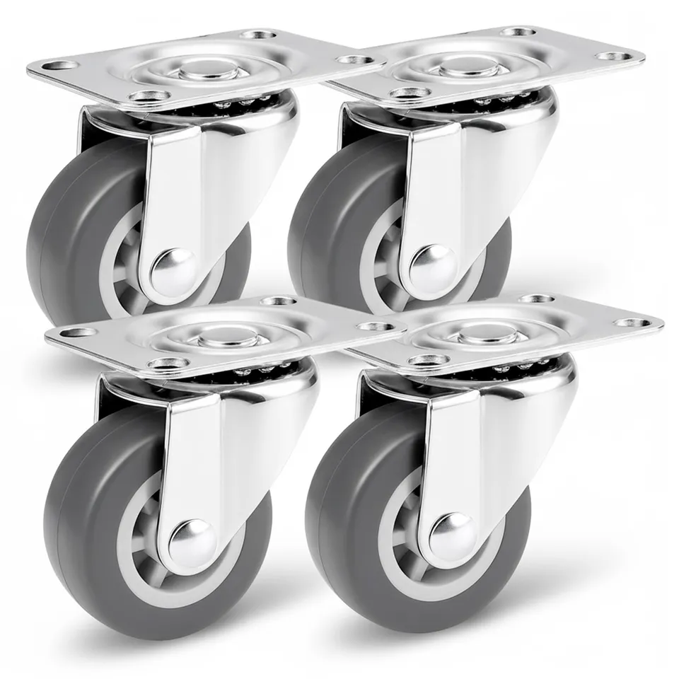 PRIOstahl Möbelrollen TPE 40 mm grau 4 Stück