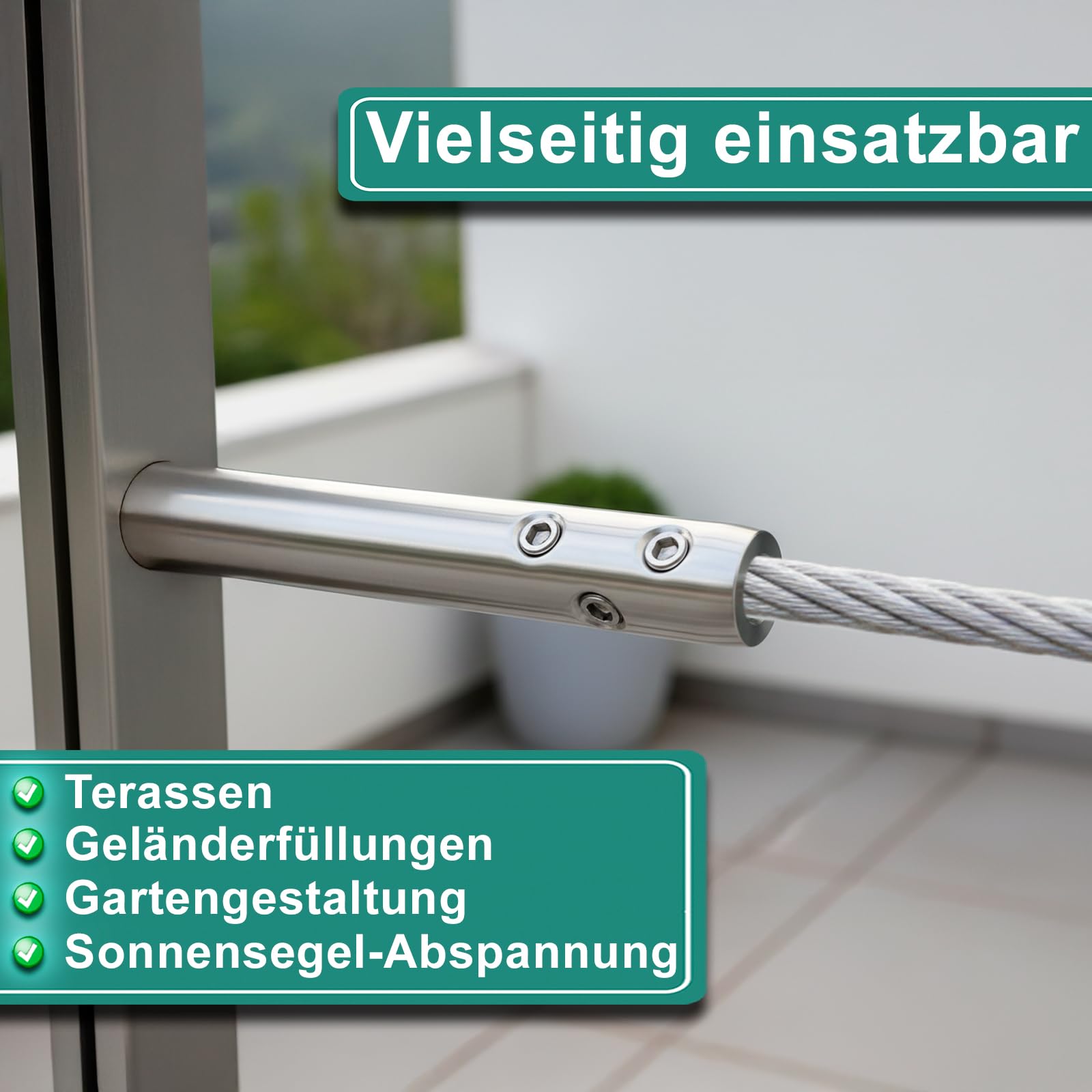 PRIOstahl Seilspanner 3-4mm Edelstahl V4A 4 Stück