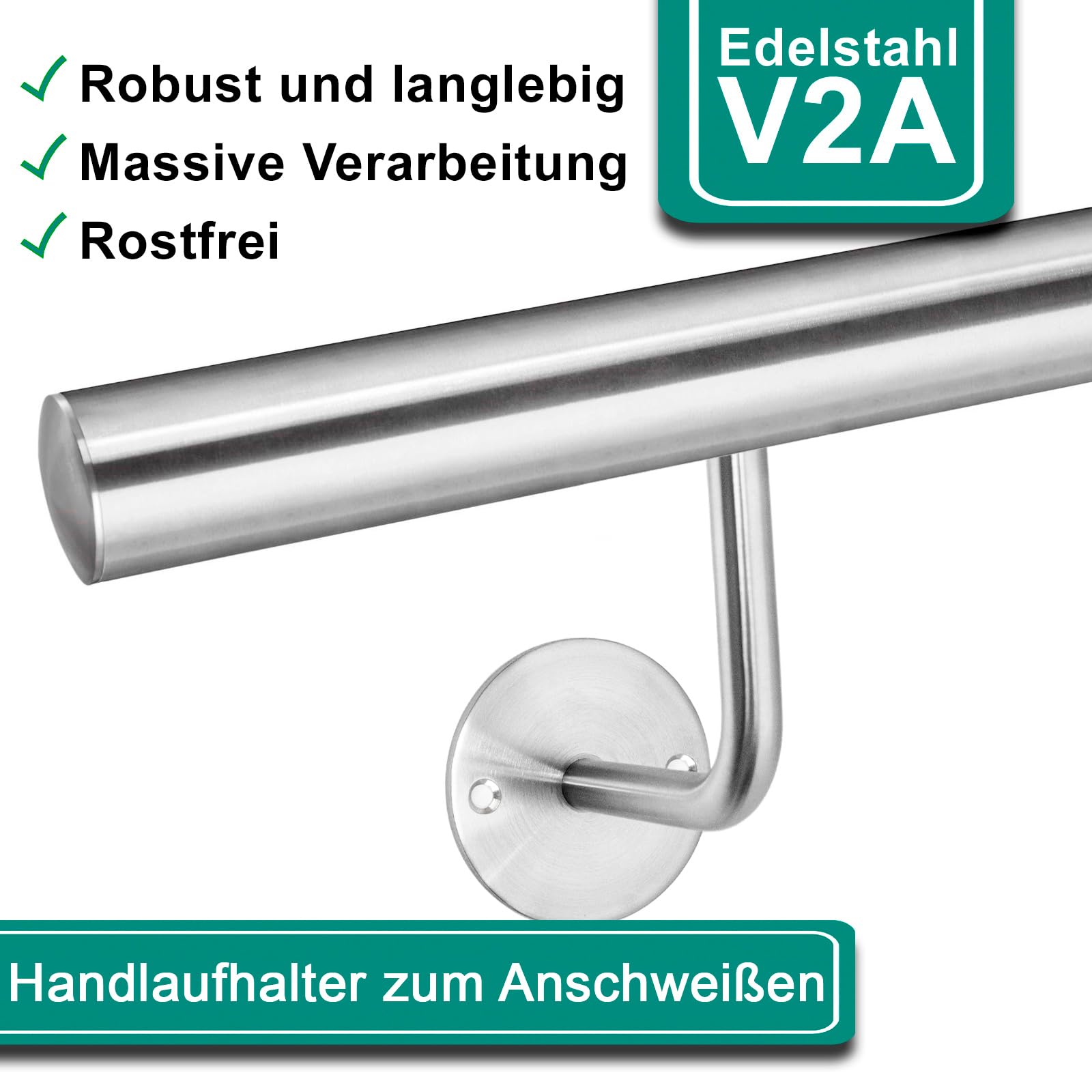PRIOstahl Handlaufhalter 2-Loch zum Anschweißen V2A
