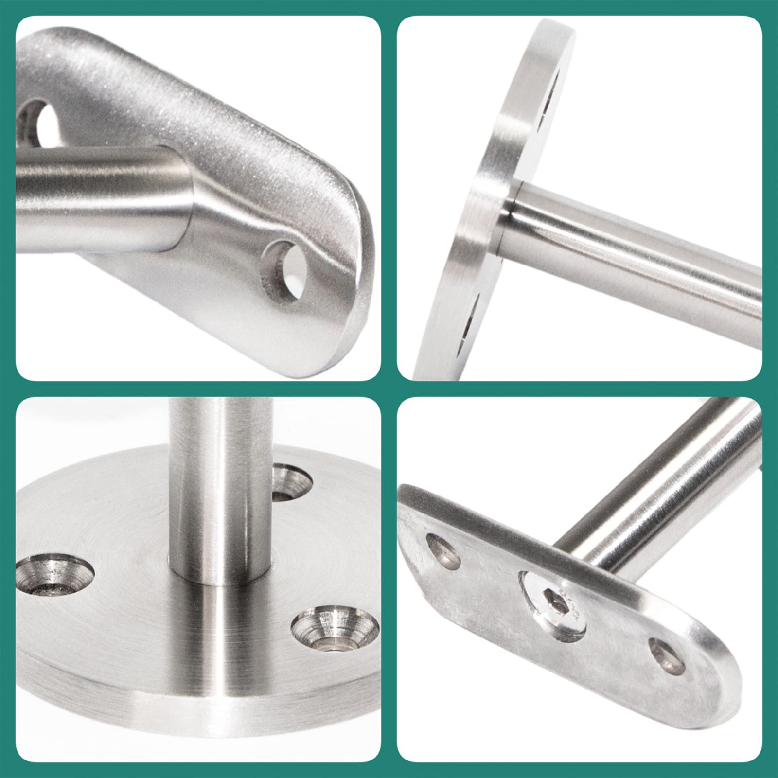 PRIOstahl Geländerbau Handlaufhalter 42,4 mm Edelstahl 1 Stück