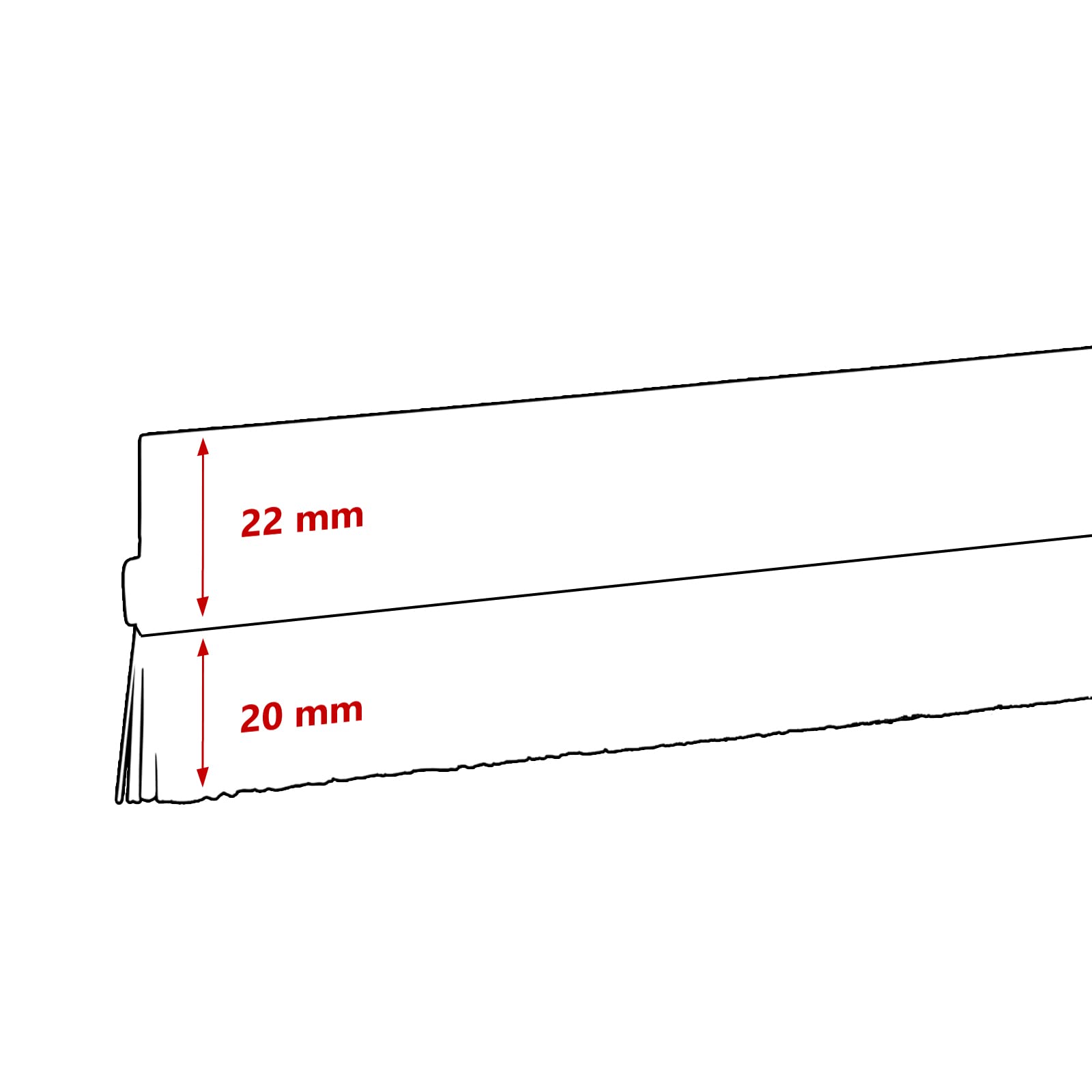 PRIOstahl Türdichtung Bürste Alu Weiß 1 Meter Selbstklebend