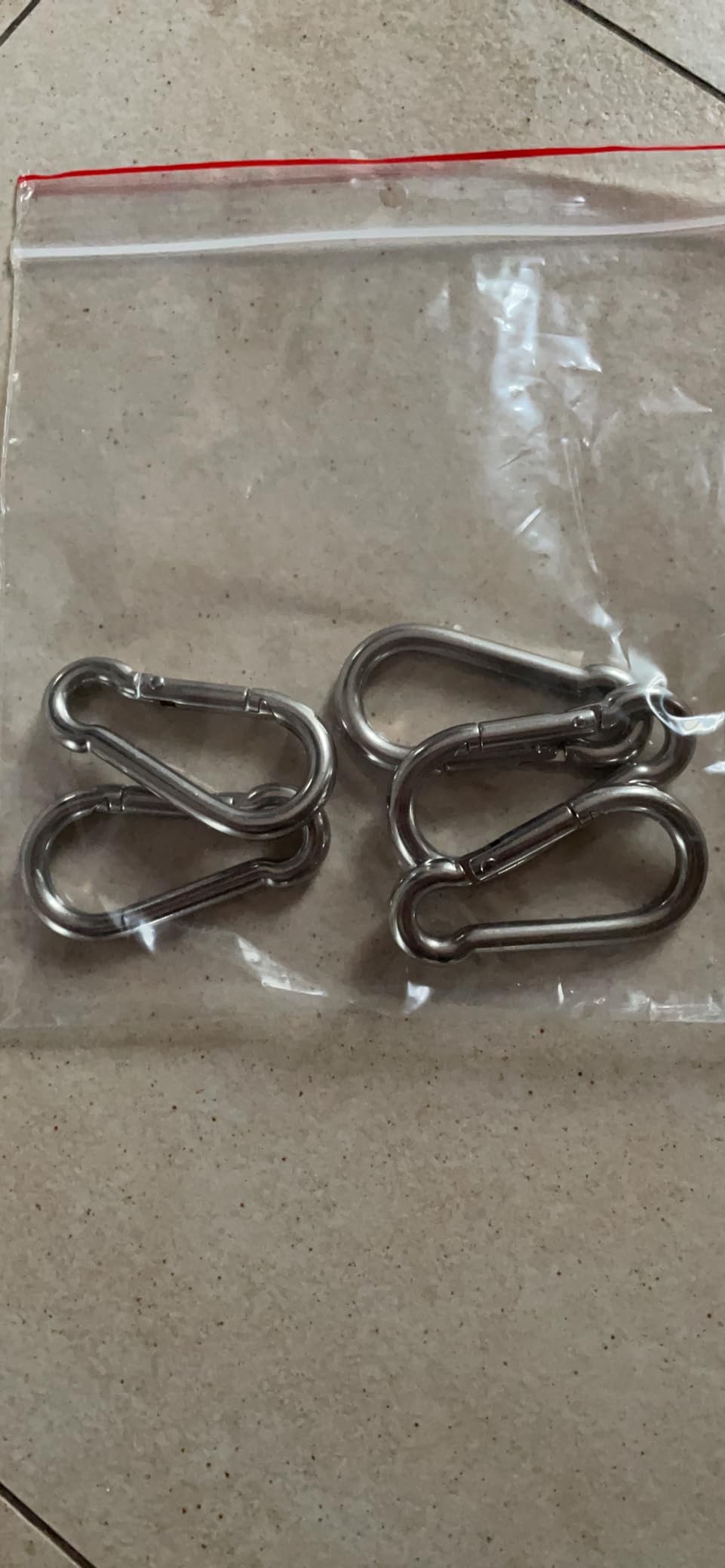 PRIOstahl Karabiner Edelstahl 4x40mm V4A 5 Stück rostfrei