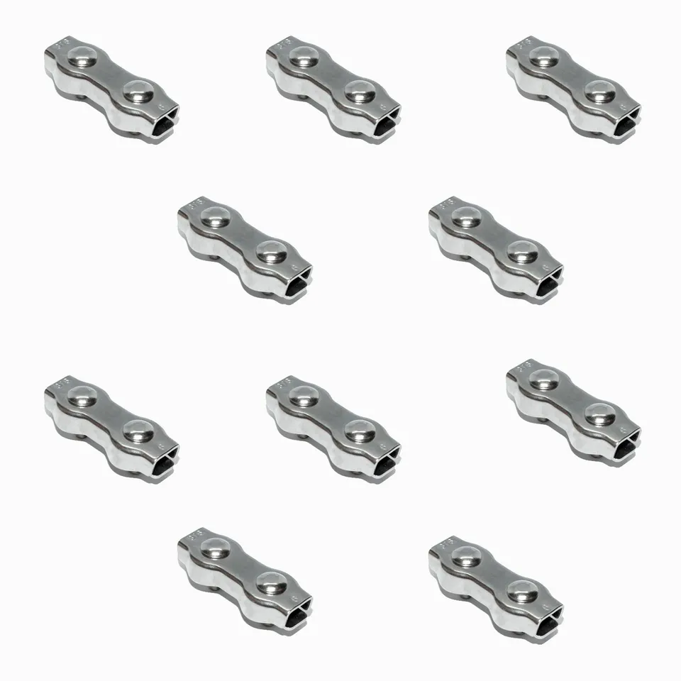 PRIOstahl Duplexklemmen 3 mm 10 Stück Edelstahl V4A