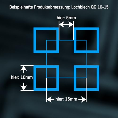 thyssenkrupp Lochblech QG10-15 Verzinkt 1500x500mm