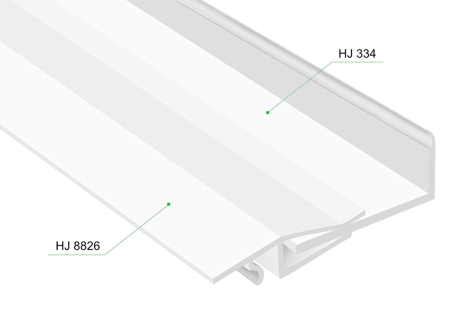 Hexim Bauen H-Profil HJ 261 Weiß PVC 10mm Aufnahme