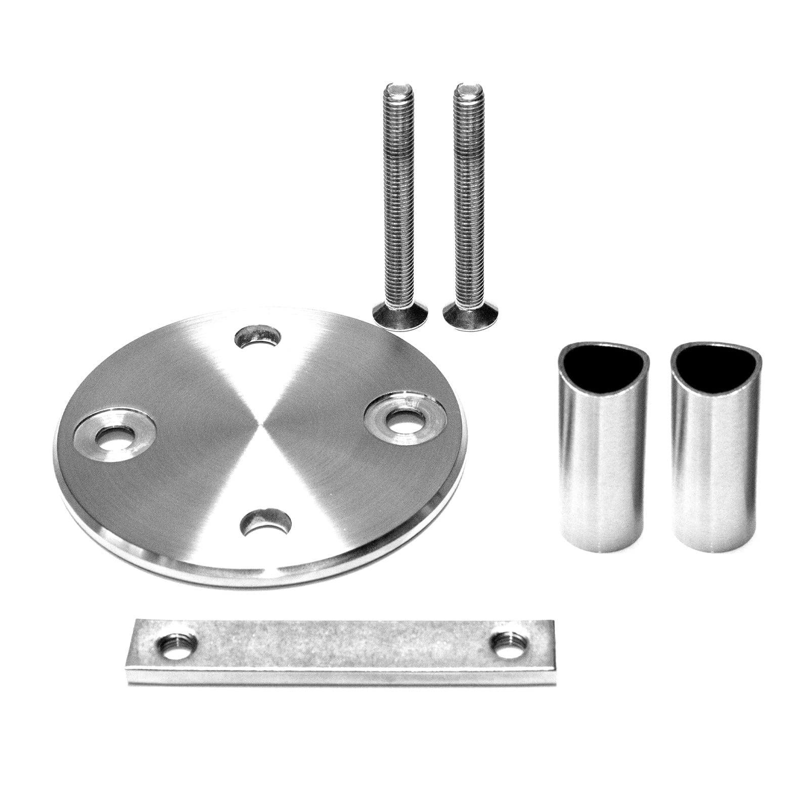 PRIOstahl Pfostenträger rund 42,4mm Edelstahl V2A Wandanker
