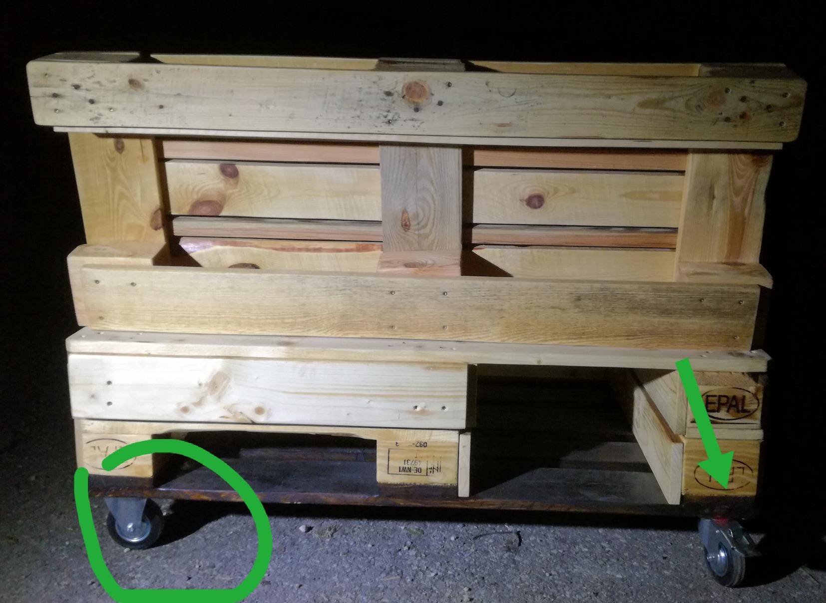 PRIOstahl Transportrollen 200mm Gummi Schwarz 4 Stück Bremse