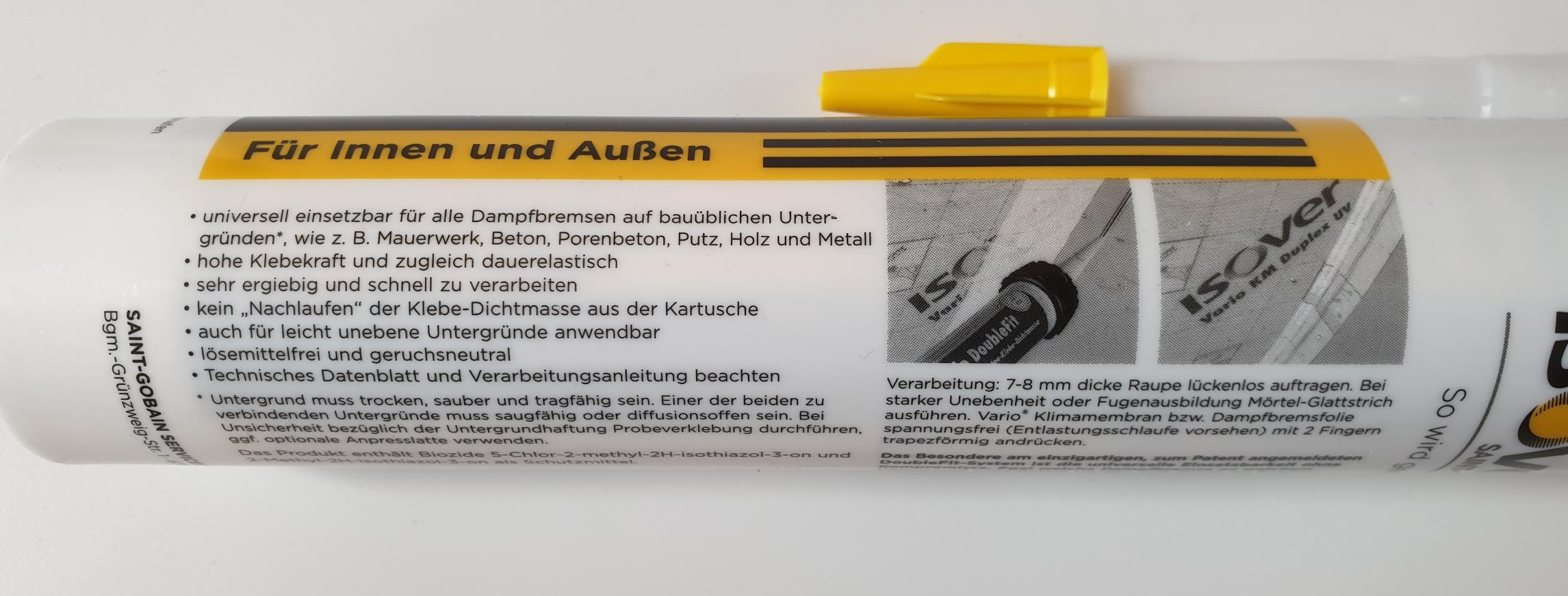 Isover Vario DoubleFit Klebe-Dichtmasse 310ml universell