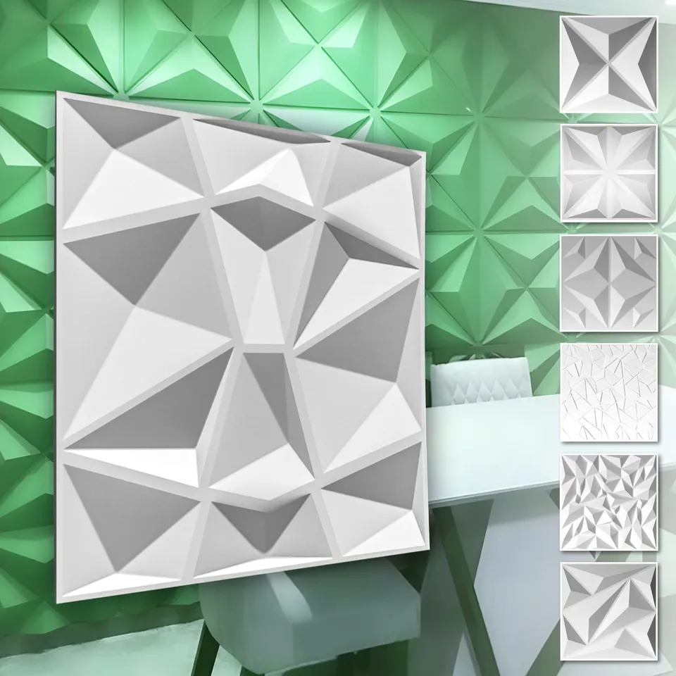 Hexim Wandpaneele HD094 Diamond Weiß 5 qm