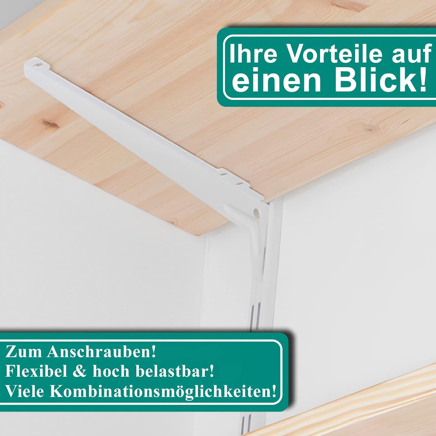 PRIOstahl Regalträger 330mm Weiß 20 Stück 55kg