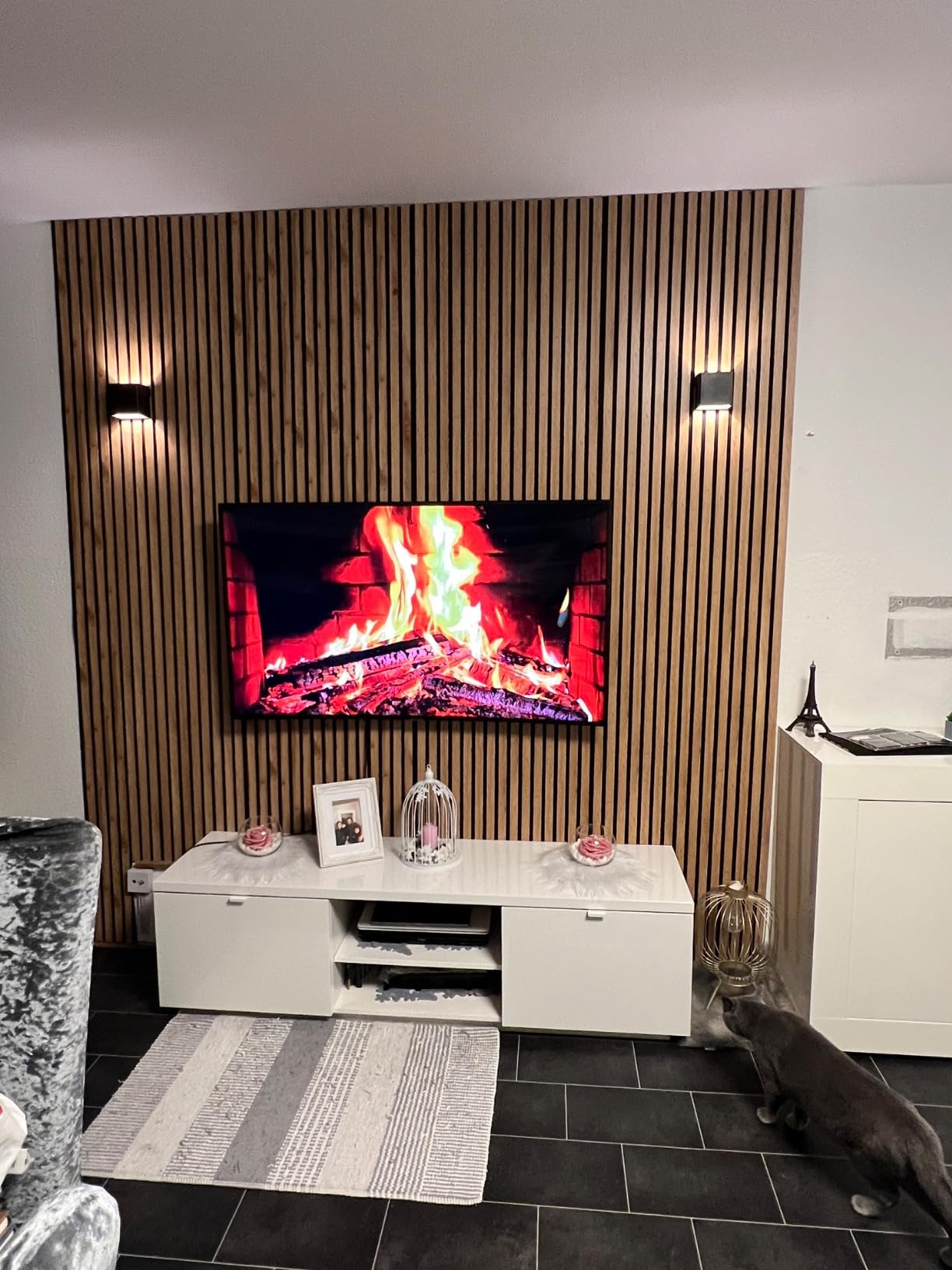 Hexim Akustikpaneele Comfort 278x60 Wandpaneele Sandgrey 2er
