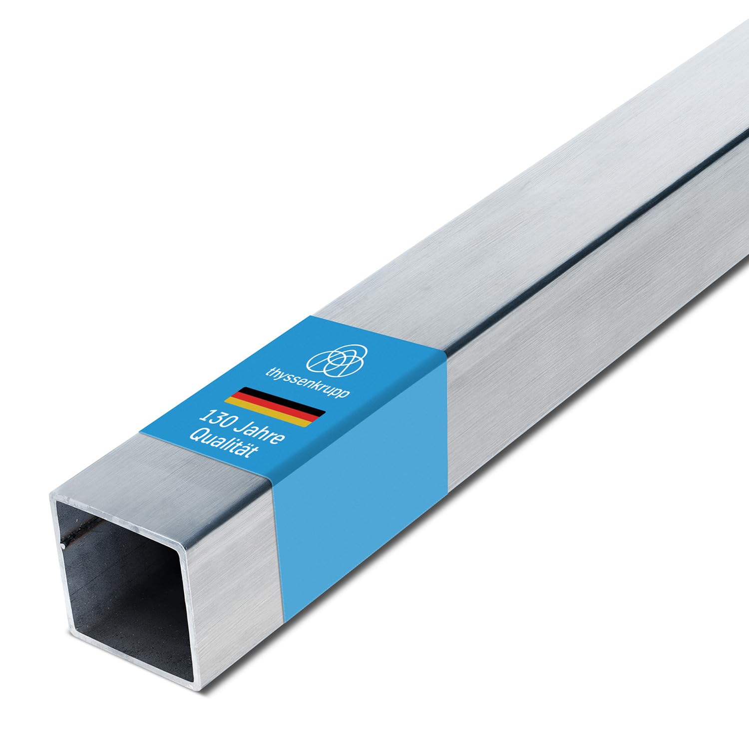 thyssenkrupp Vierkantrohr Edelstahl 25x25x2 mm 2450 mm V2A