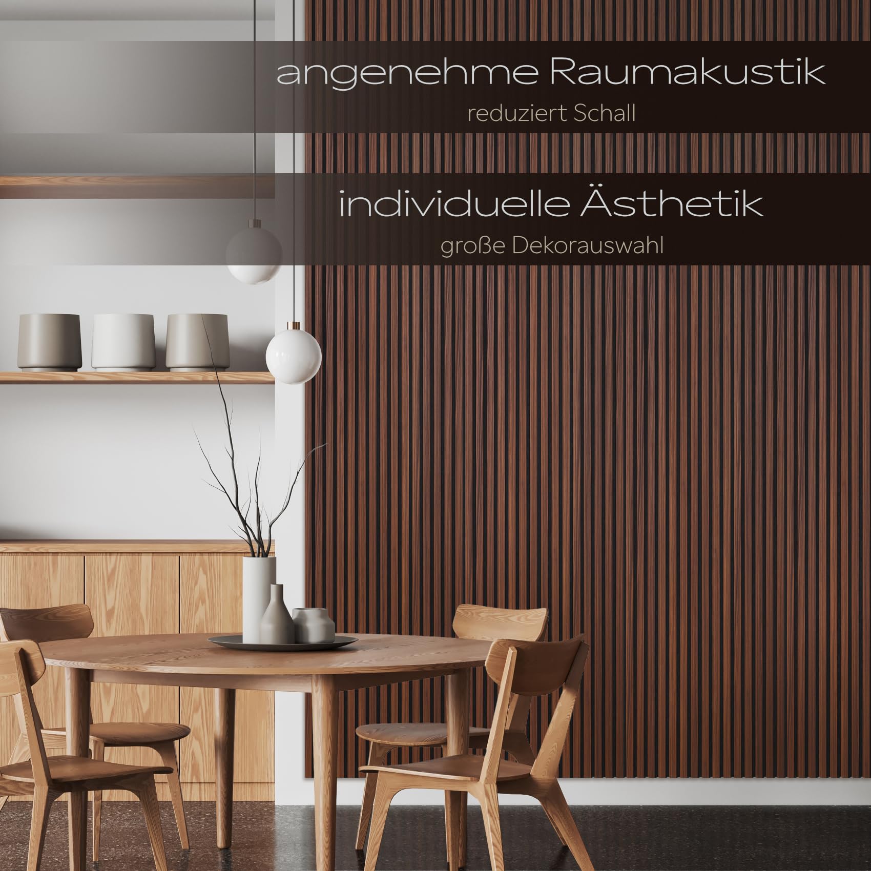 Hexim Akustikpaneele 138,5x60cm Catania Oak 0,83qm MDF Filz