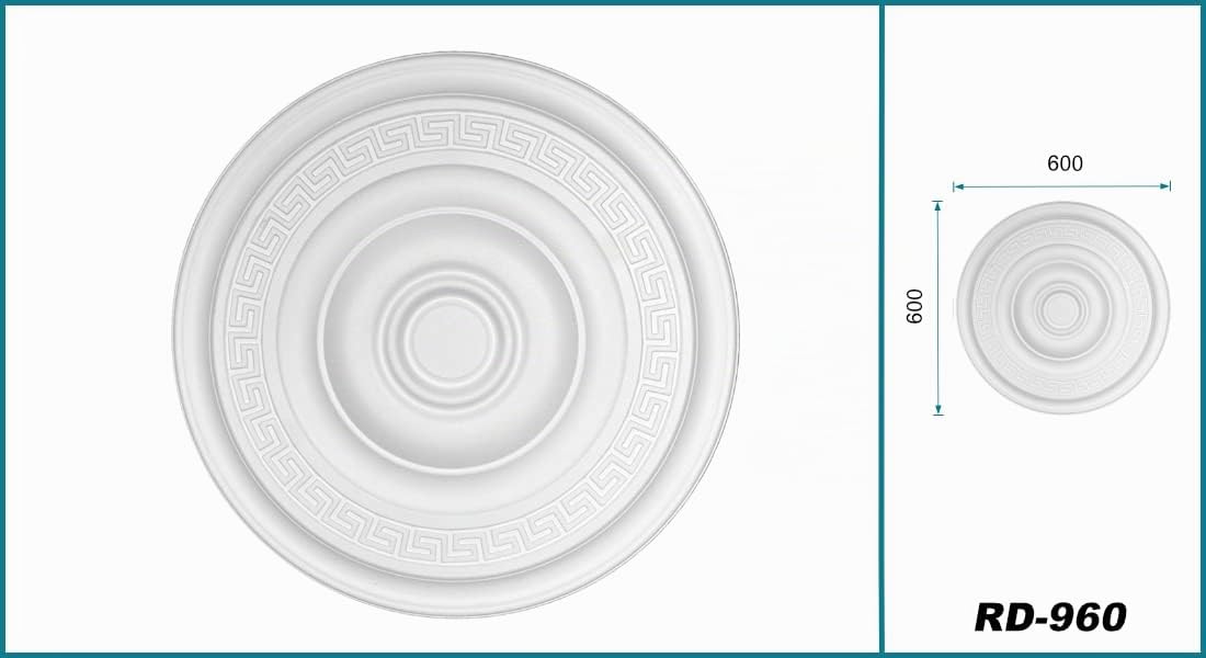 Hexim Antik Deckenrosette 60 cm weiß EPS Stuck