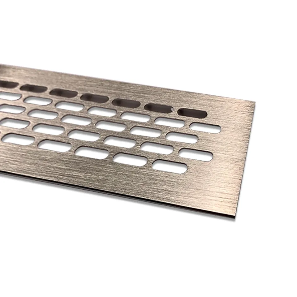 PRIOstahl Lüftungsgitter Alu 60x400mm Edelstahl gebürstet