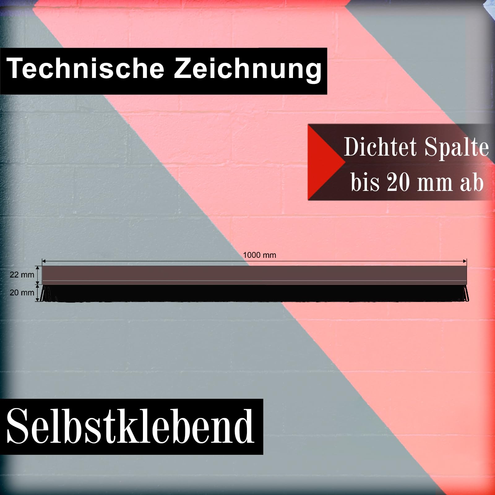 PRIOstahl Bürstendichtung Türdichtung braun 1 m selbstklebend
