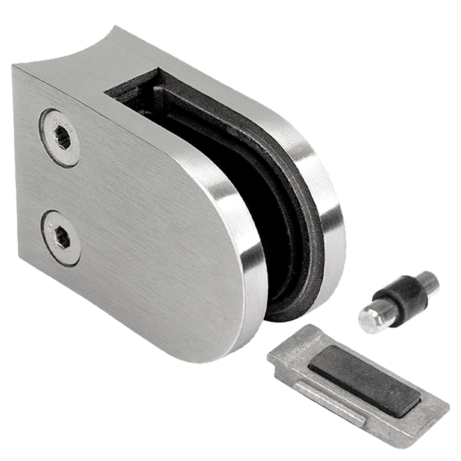 PRIOstahl Geländerbau Glashalter 42,4 mm 8,76 mm Edelstahl V2A 4 St