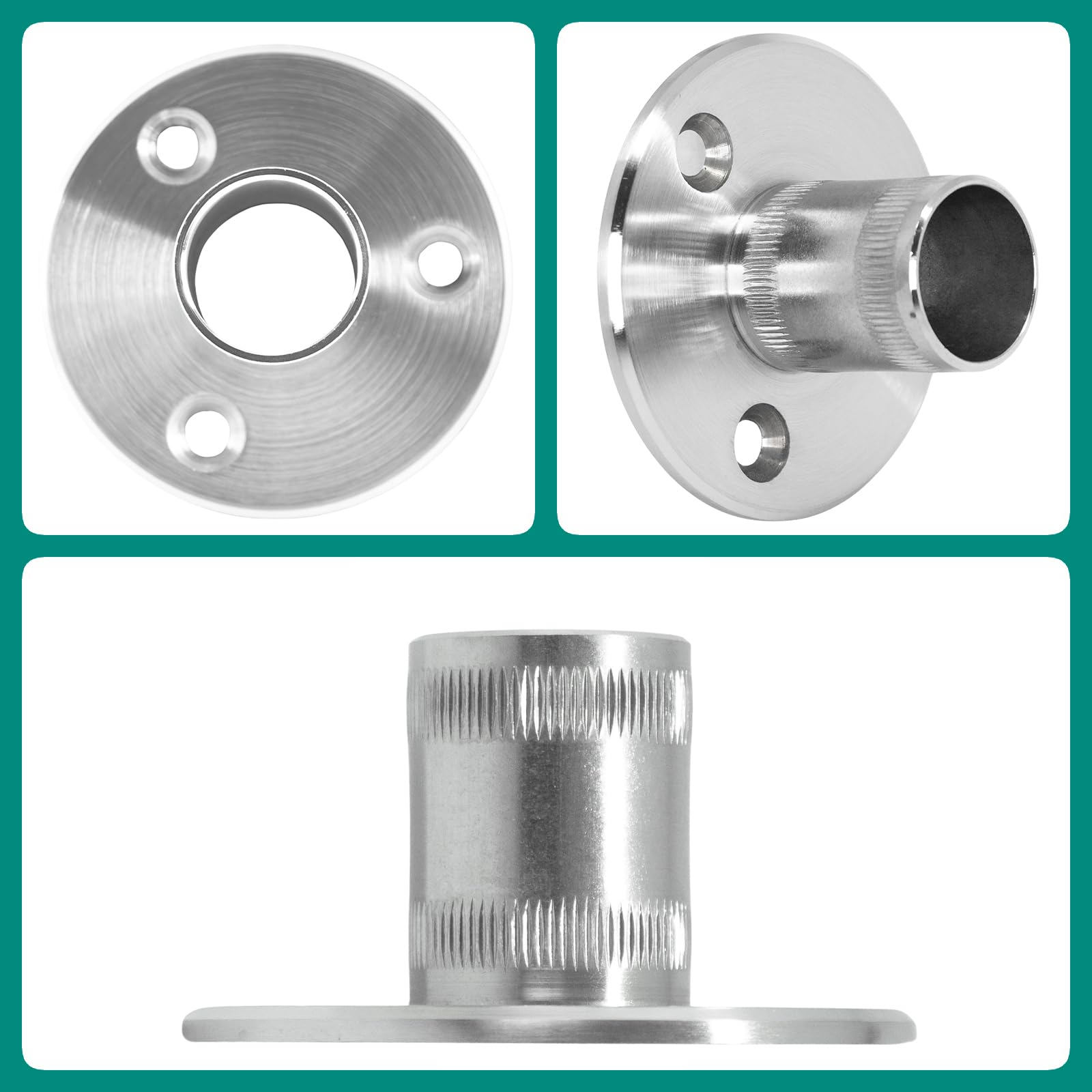 PRIOstahl Eckglashalter 90° V4A 10,76mm Edelstahl Glasklemme