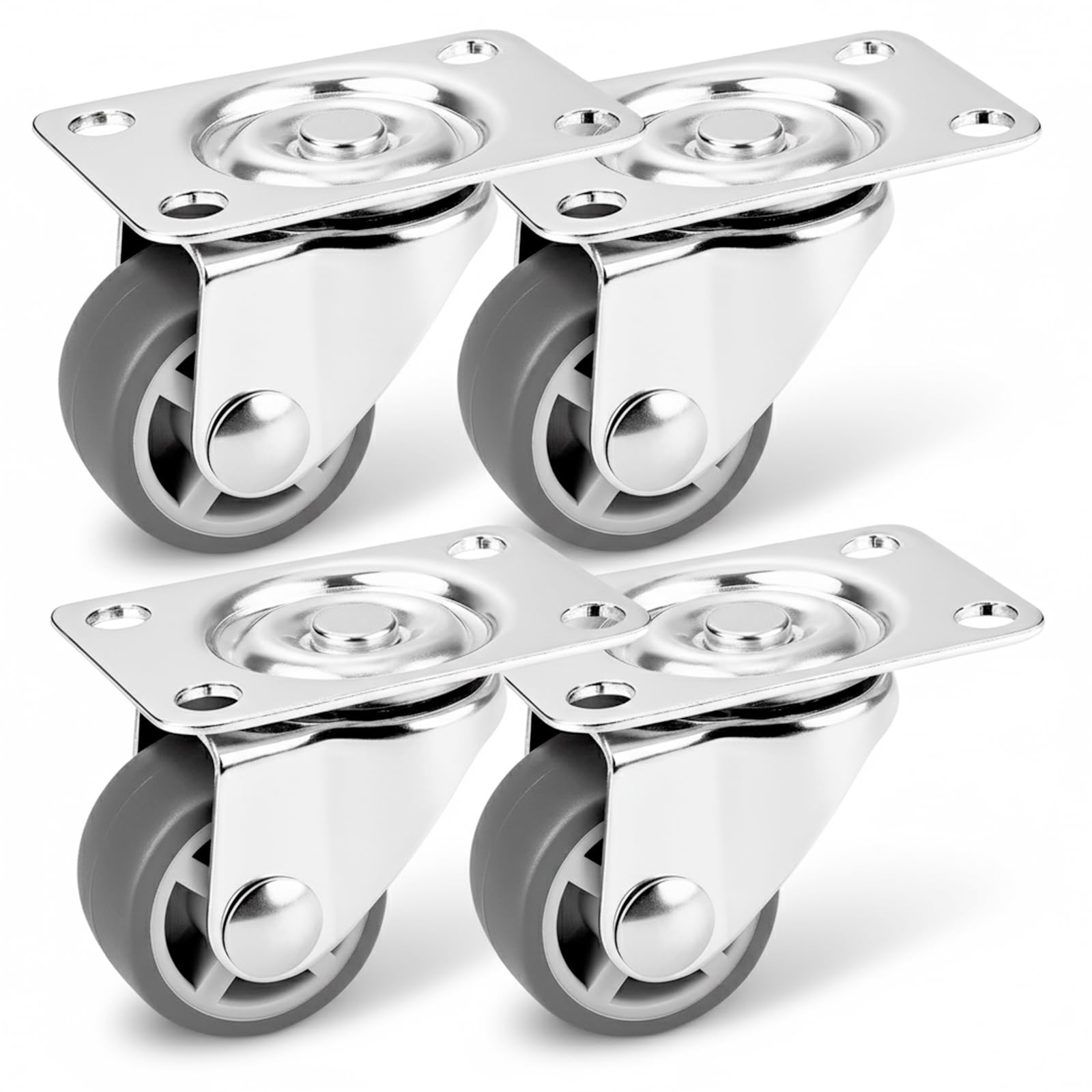 PRIOstahl Möbelrollen TPE 40 mm grau 4 Stück