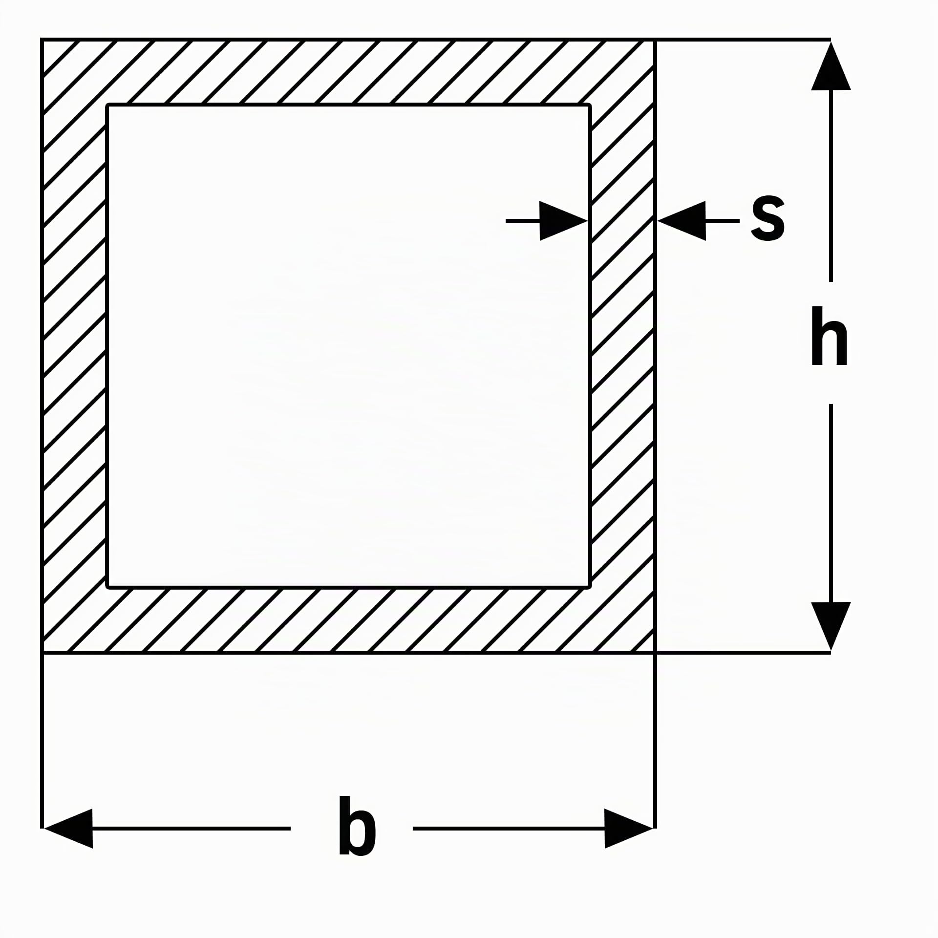 ThyssenKrupp Steel Vierkantrohr 20x20x2 mm 1500 mm verzinkt