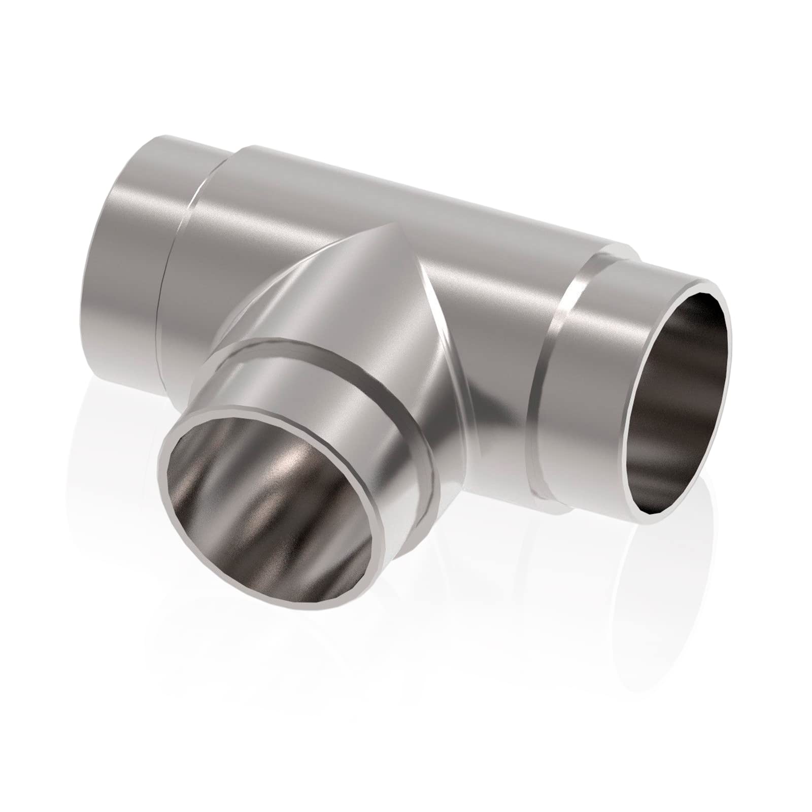 PRIOstahl T-Verbinder Ø42,4 mm Edelstahl V2A 2 Stück Handlauf