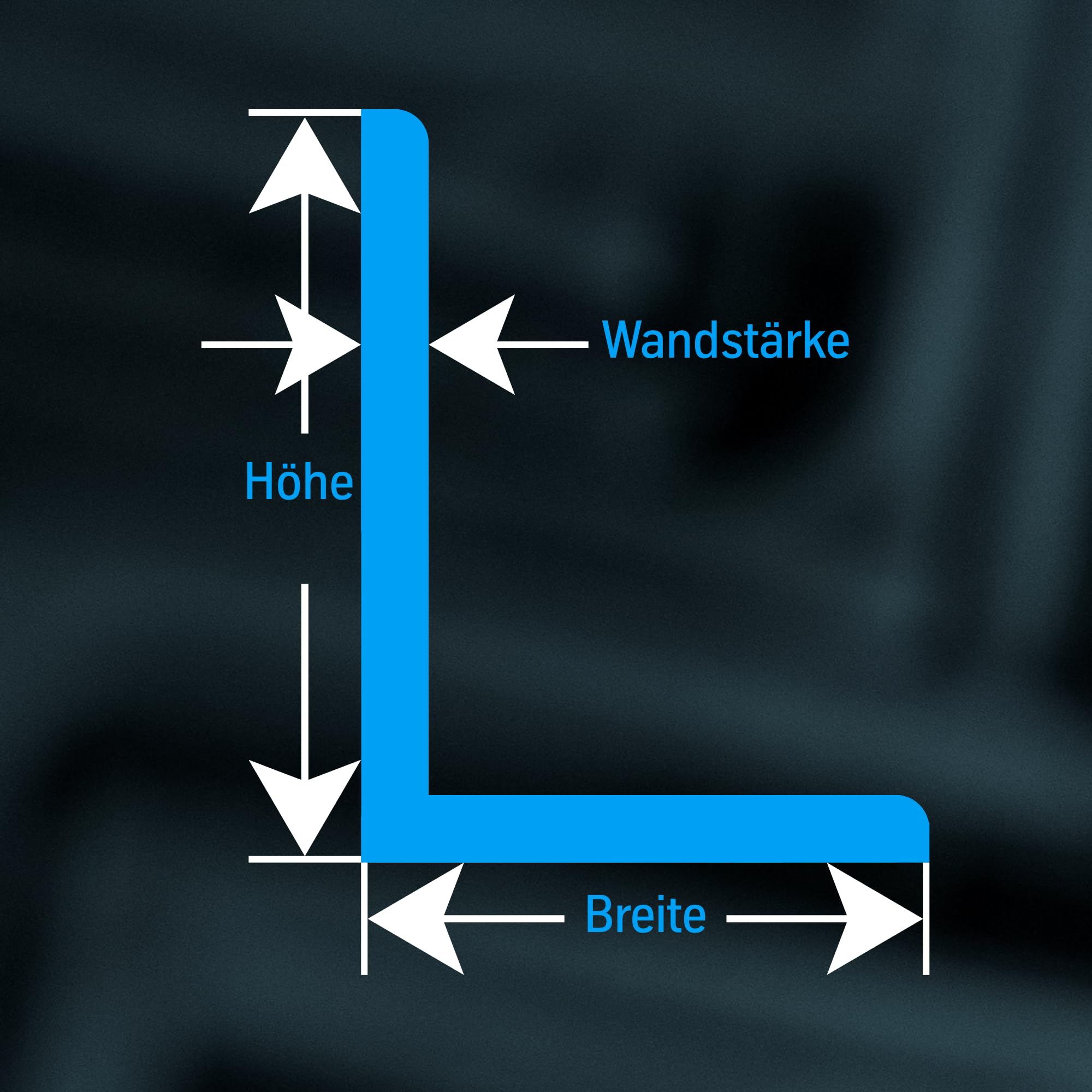 ThyssenKrupp Steel Winkelprofil Stahl 60x40x5mm 1000mm S235JR